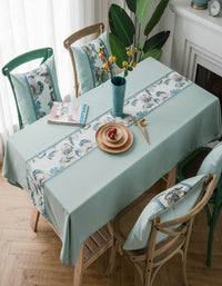Pastoral Floral Embroidered Tablecloth