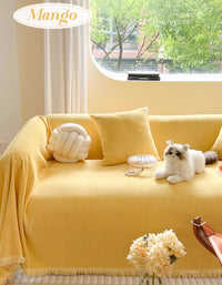Cream Mango Yellow Modern Versatile Sofa Cover
