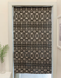 Black Jacquard Double-Sided American Country Simple Kitchen Half Curtain