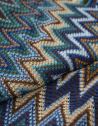 Bohemian Knitted Fringed Blanket