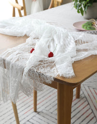 Nordic Style Eyelash Lace Tablecloth