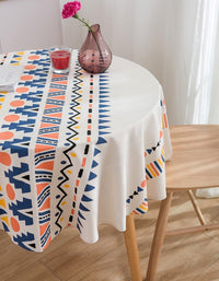 Bohemian Multicolor Printed Round Tablecloth