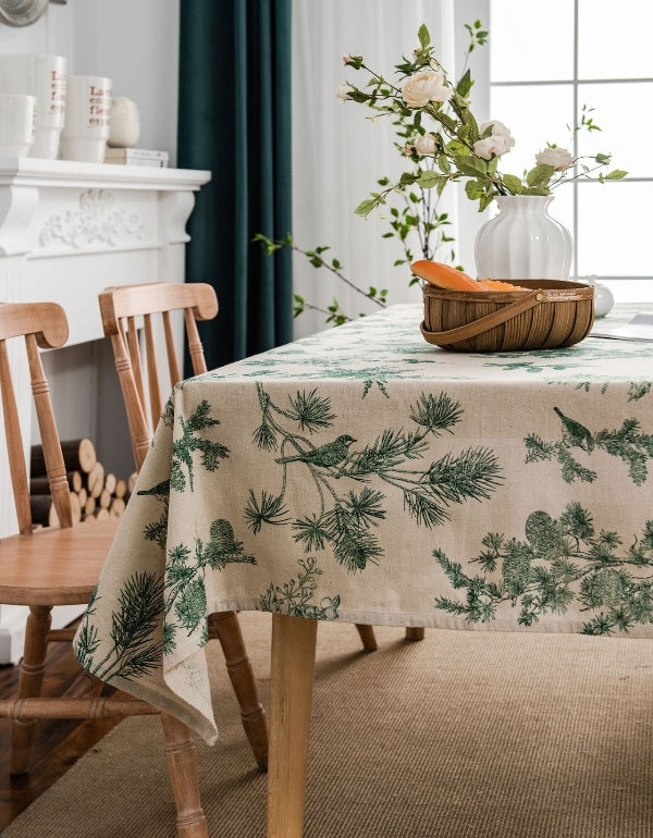 Pine Tree Print American Tablecloth