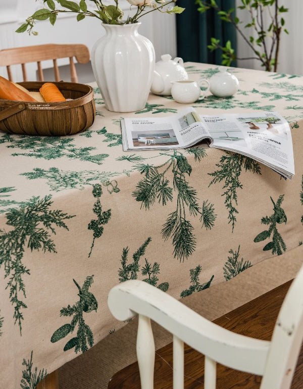 Pine Tree Print American Tablecloth