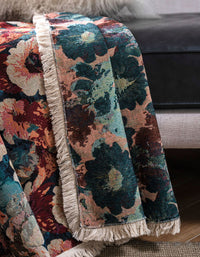 American Country Style Floral Thick Sofa Cover