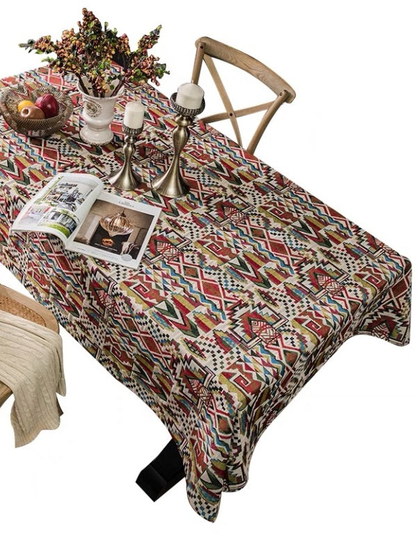 Bohemian Jacquard Cotton And Linen Tablecloth