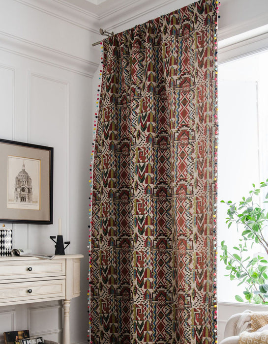 Bohemian Mixed Pattern Cotton Linen Curtains
