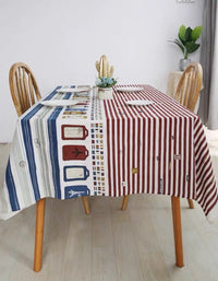 British Naval Style Cotton And Linen Tablecloth