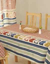 British Naval Style Cotton And Linen Tablecloth