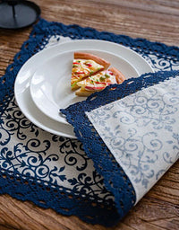 China Porcelain Pattern Blue Printed Placemats