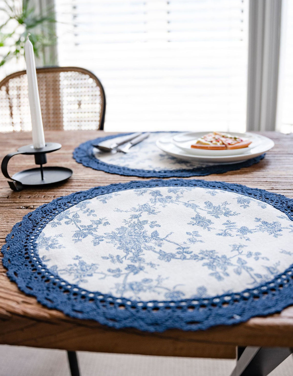 China Porcelain Pattern Blue Printed Placemats