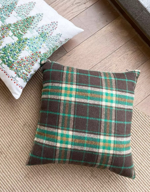Classic Green Tartan Cushions Cover