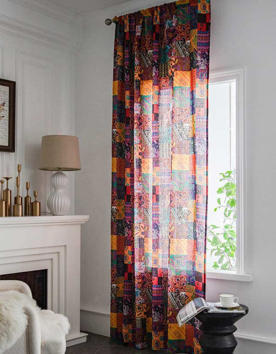 Cotton Linen Colorful Bohemian Curtains