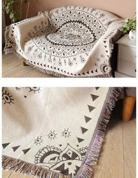 Countryside Exotic Casual Thick Cotton Thread Decorative Sofa Blanket
