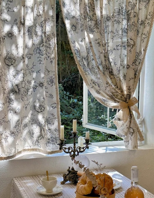 Countryside Retro Cotton And Linen Printed Curtains