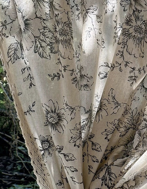 Countryside Retro Cotton And Linen Printed Curtains