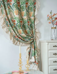 Countryside Retro Floral Ruffle Curtains