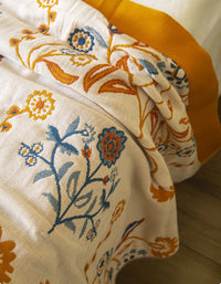 Double Sides Vintage Floral Soft Blanket