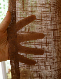 Elegant Brown Linen Curtain