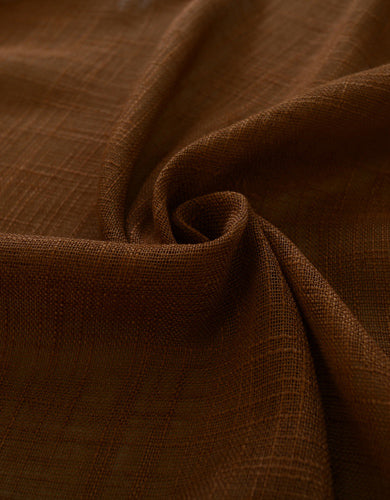 Elegant Brown Linen Curtain