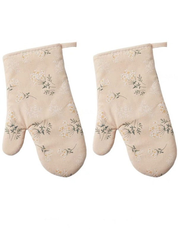 Embroidered Cotton Microwave Baking Gloves