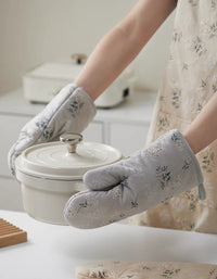 Embroidered Cotton Microwave Baking Gloves