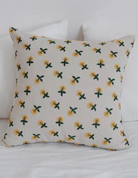 Embroidered Daisy Cushion Cover