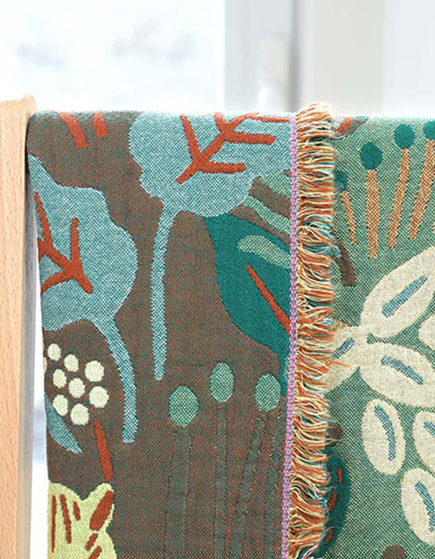 Forest Tiger Pattern Reversible Gauze Bedcover Sofa Blanket