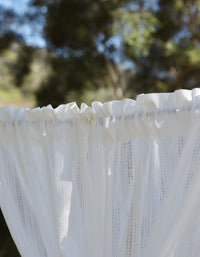 French Openwork White Lace Cotton Curtains