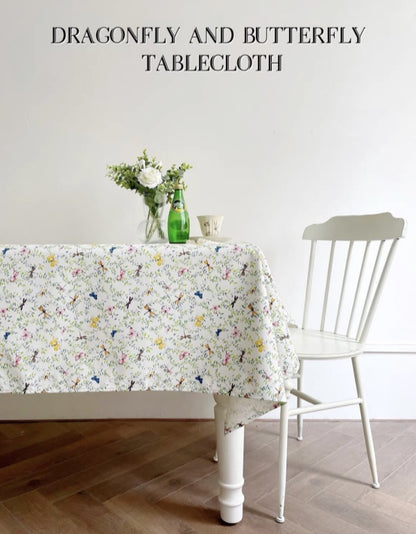 Mantel impermeable con diseño de mariposa y libélula fresca