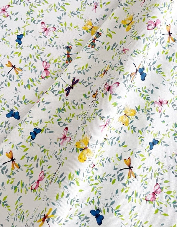 Fresh Dragonfly Butterfly Waterproof Table Cloth