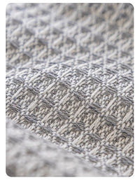 Gray Pastoral Style High Density Woven Honeycomb Lattice Tablecloth