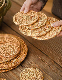 Handmade Rattan Woven Circular Placemat