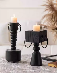 Handmade Wooden Vintage Candle Holder