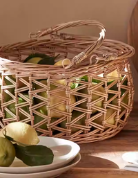 Handmade Woven Wicker Decorative Functional Storage Basket