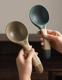 Kitchen Retro Ceramic Large Spoon