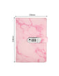 A5 Marble Surface Leather Skin Lock Notebook