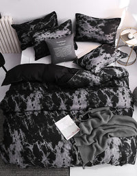 Modern Black White Marble Luxury Bedding Set (3PCS)