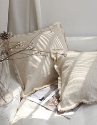 Natural Pure Linen Thick Rough Texture Pillowcase
