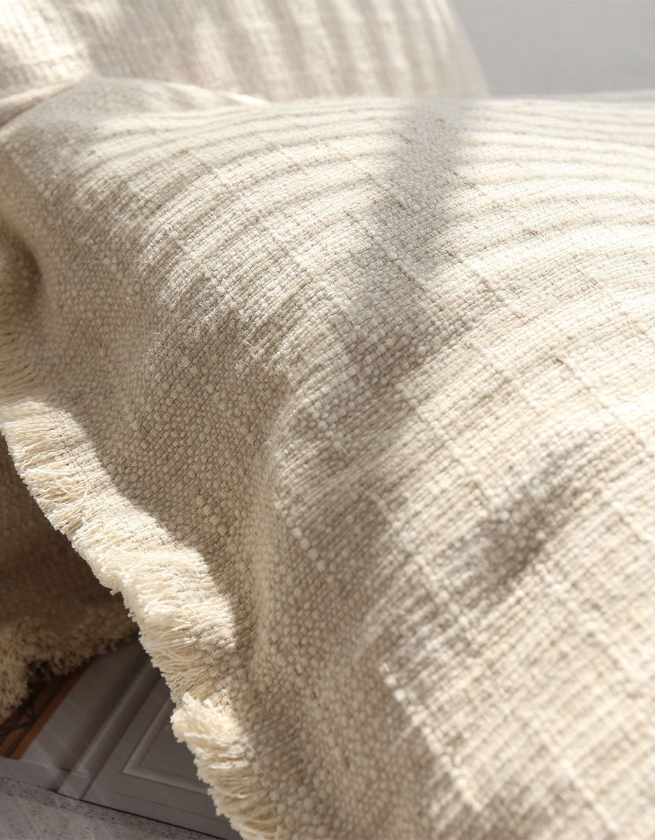 Natural Pure Linen Thick Rough Texture Pillowcase