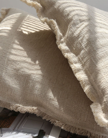 Natural Pure Linen Thick Rough Texture Pillowcase