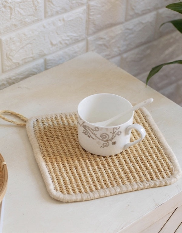 Natural Sisal Thickened High Temperature Resistant Insulated Placemat