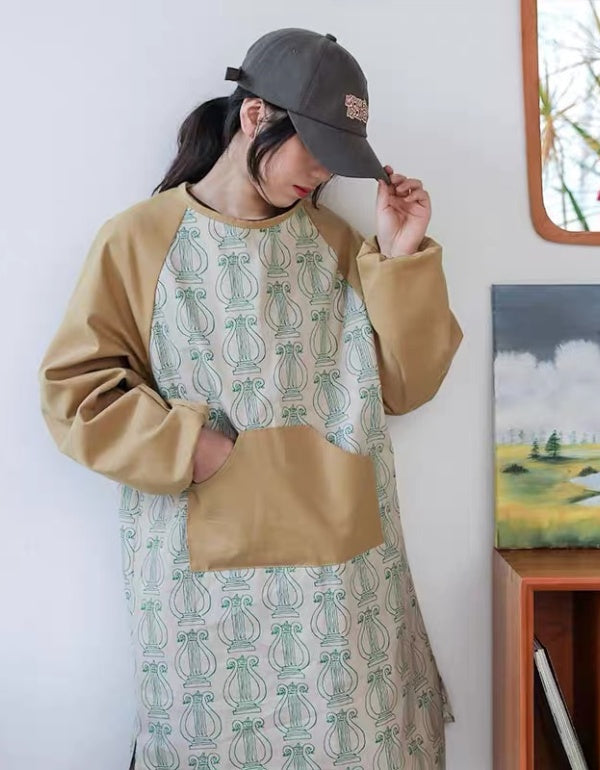 New Style Waterproof And Oil-proof Smock Long-sleeved Apron For Painting
