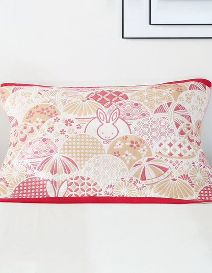 Non-Slip Cotton Mixed Pattern Pillow Cover ( 2 PCS)