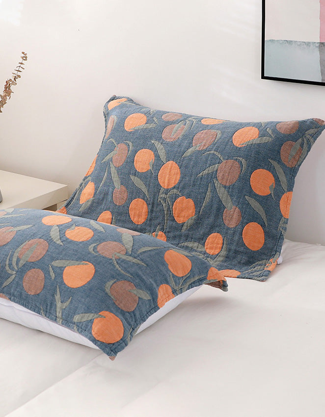 Nordic Fruit Pattern Cotton Gauze Cushion Cover ( 2 PCS)