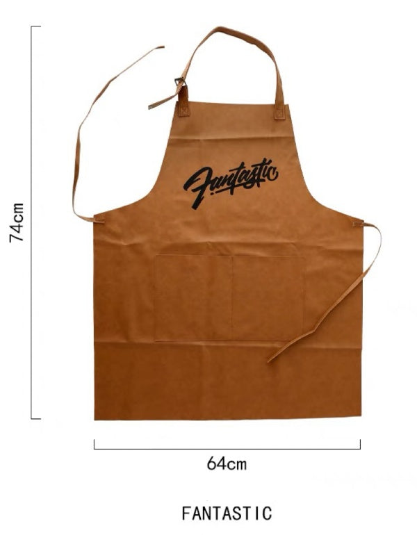 Nordic Leather Fashionable Waterproof And Oil-Proof Home Apron
