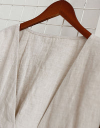 French Yarn Natural Comfortable Linen Cardigan