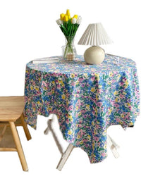 Oil Painting Tulip Floral Table Cloth