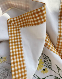 Pastoral Embroidered Daisy  Napkins Cloth