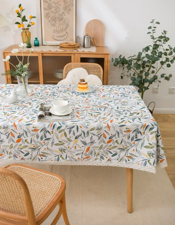 Plant Floral Pastoral Cotton And Linen Tablecloth